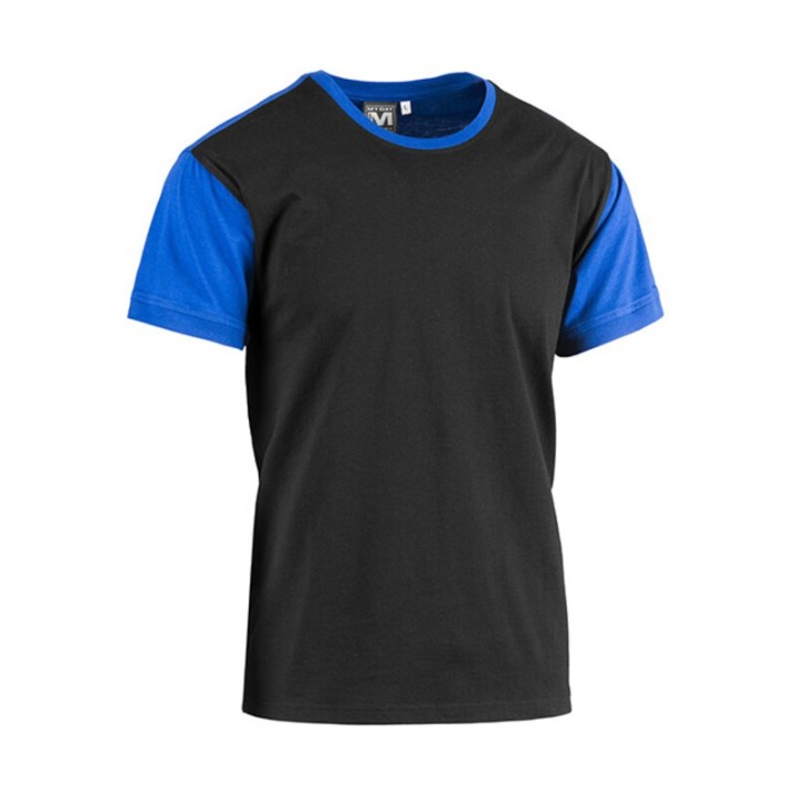 T-SHIRT COLLEGE NERO/ROYAL MIS. L
