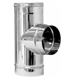 TEE ACCIAIO RIDOTTA 90° PER CANNE FUMARIE Diam. 180 x 80