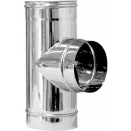 TEE ACCIAIO RIDOTTA 90° PER CANNE FUMARIE Diam. 200 x 80