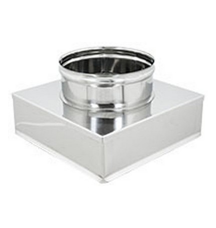 RIDUZIONE QUADRA-TONDA ACCIAIO INOX Da 200x200 a 200