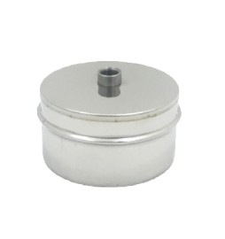 TAPPO CHIUSURA IN ACCIAIO MASCHIO CON SPURGO Diam. 120