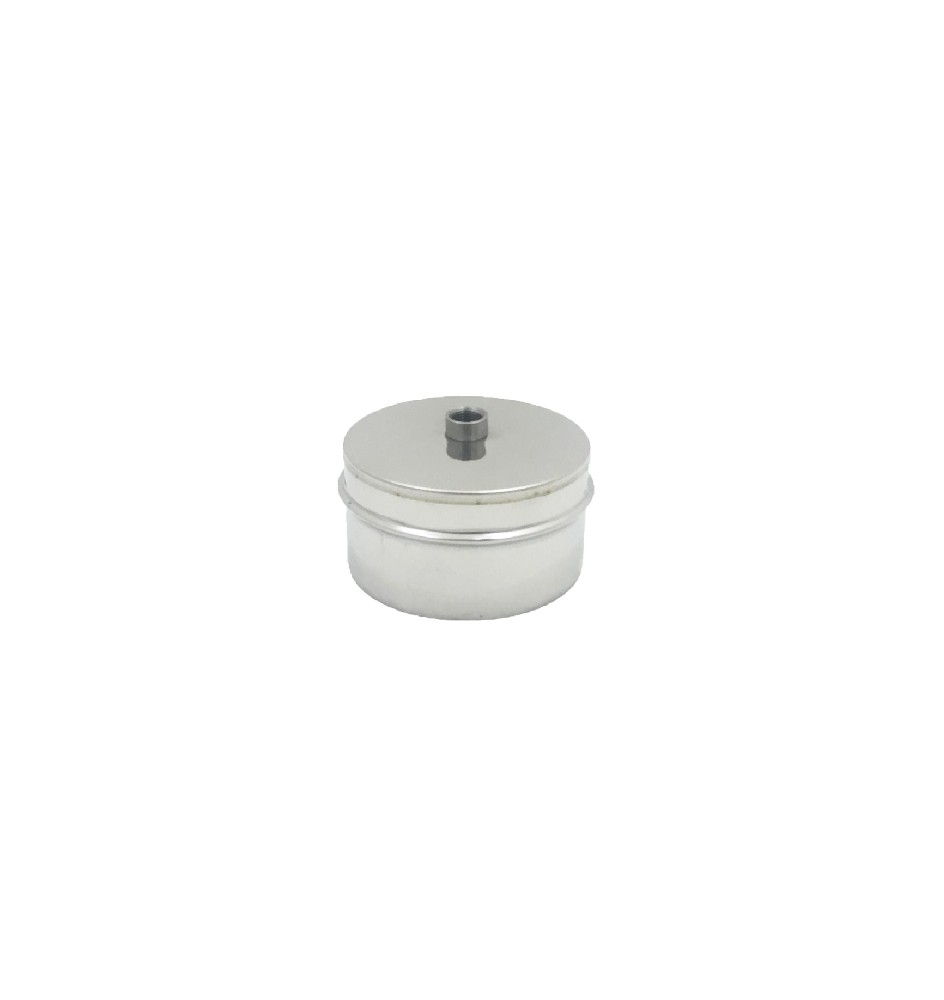 TAPPO CHIUSURA IN ACCIAIO MASCHIO CON SPURGO Diam. 120