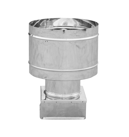 FUMAIOLO 4 VENTI BASE QUADRA ACCIAIO INOX mm 200x200