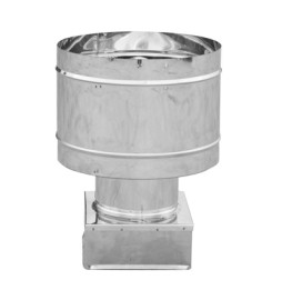 FUMAIOLO 4 VENTI BASE QUADRA ACCIAIO INOX mm 270x270
