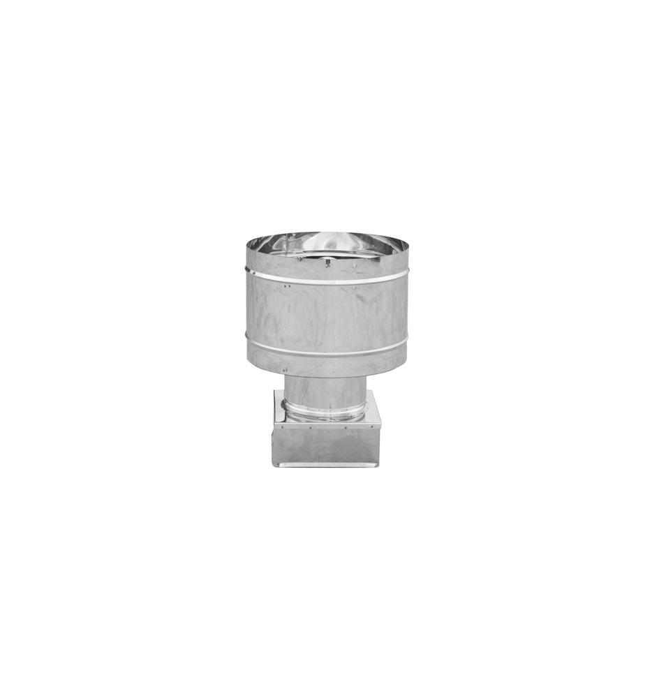 FUMAIOLO 4 VENTI BASE QUADRA ACCIAIO INOX mm 270x270