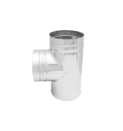 TEE IN ACCIAIO 316L A 90° PER CANNE FUMARIE Diam. 60