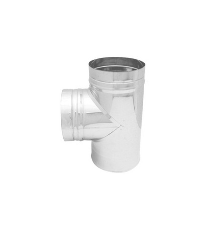 TEE IN ACCIAIO 316L A 90° PER CANNE FUMARIE Diam. 60