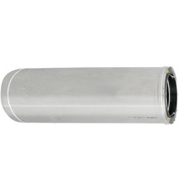 TUBO ACCIAIO INOX 316L DOPPIA PARETE MT 0.50 D. Int. 130 - D. Est. 180