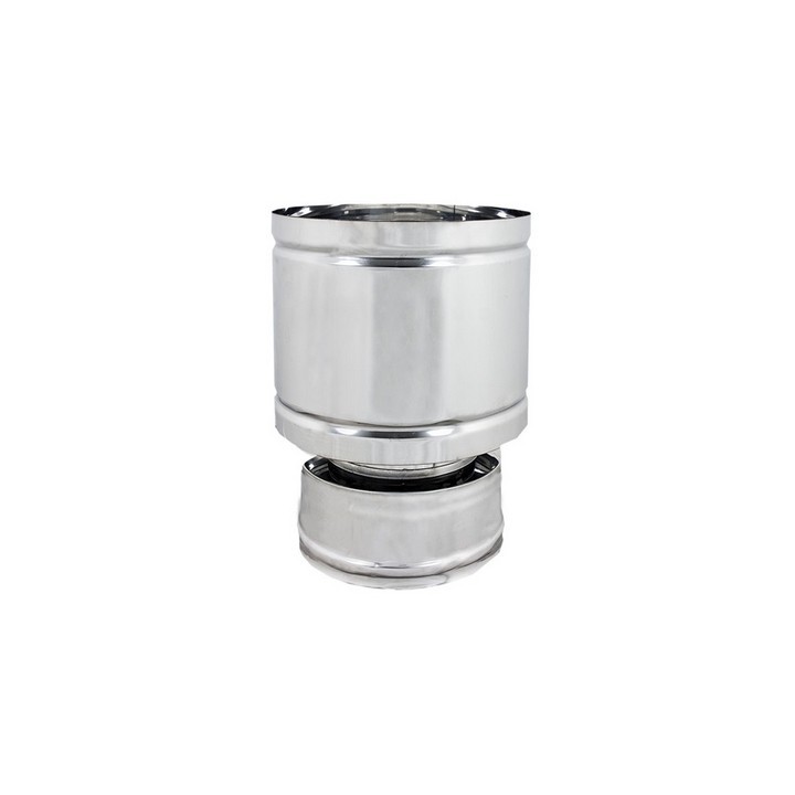 TERMINALE ANTIVENTO A BOTTE ACCIAIO INOX Diam. 80x130