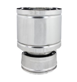 TERMINALE ANTIVENTO A BOTTE ACCIAIO INOX Diam. 150x200