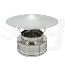 CAPPELLO CINESE INOX DOPPIA PARETE Diam. 80x130