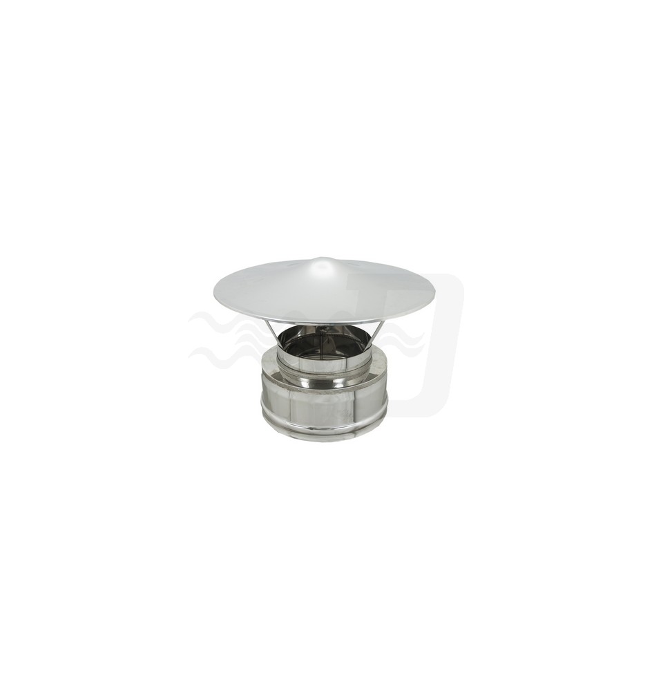 CAPPELLO CINESE INOX DOPPIA PARETE Diam. 80x130