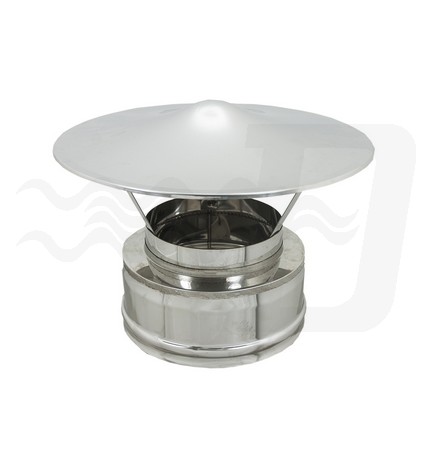 CAPPELLO CINESE INOX DOPPIA PARETE Diam. 80x130