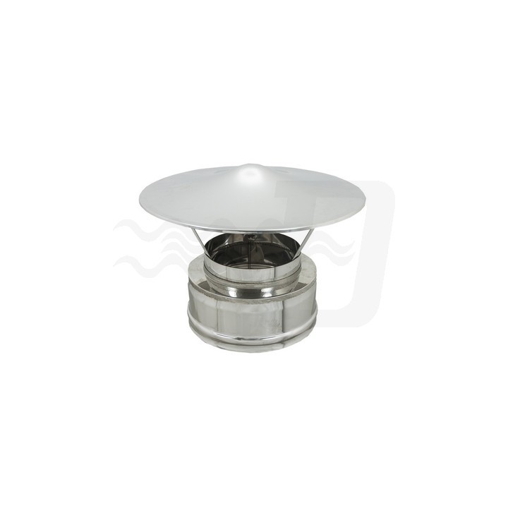 CAPPELLO CINESE INOX DOPPIA PARETE Diam. 80x130