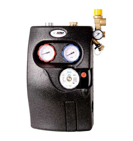 GRUPPO DI CIRCOLAZIONE DI MANDATA E RITORNO PER IMPIANTI SOLARI S001 - Circ. Grundfos 15/6-G 3/4" M