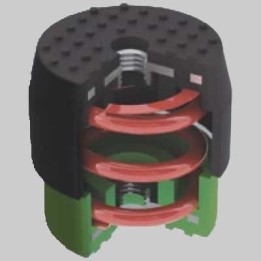 KIT 4 ANTIVIBRANTI TELESCOPICI RAINBOW - Bianchi/Rossi - 70-120 Kg