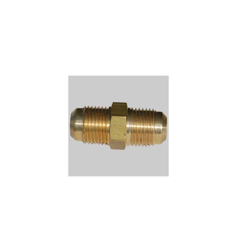 RACCORDO DOPPIO MM PER CONDIZIONAMENTO - 1/4 x 1/4 Ø 6