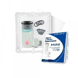 KIT SIFONE A SECCO CON SCARICO ORIZZONTALE MINI mm 154 x 174 x 58