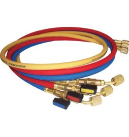 KIT TUBI FLESSIBILI PER GRUPPI MANOMETRICI MOD. A - R22-R407. Att. 1/4 F x 1/4