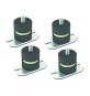 4 PZ ANTIVIBRANTI A PAVIMENTO CON PIASTRA HxL 40x40 mm M8x22