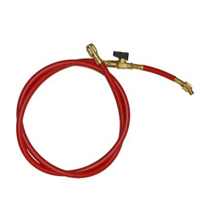 Tubo flessibile singolo con rubinetto Mod.A - 1/4 F - F 1/4 X R407