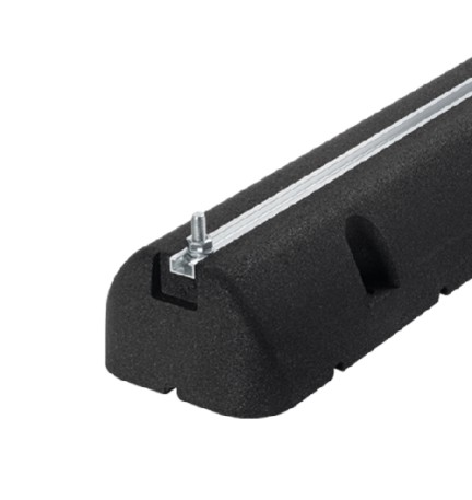 2 PZ SUPPORTI A PAVIMENTO IN GOMMA NERA PER CLIMATIZZATORI L. 600 x P. 160 x H. 95 mm