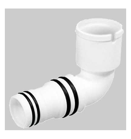 RACCORDO A GOMITO USCITA VERTICALE - 90°