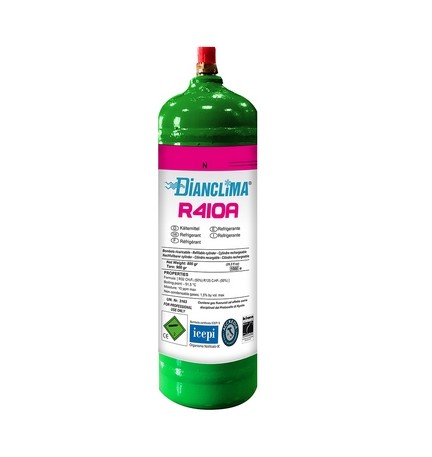 BOMBOLETTA GAS REFRIGERANTE RICARICABILE R410A 800 gr.