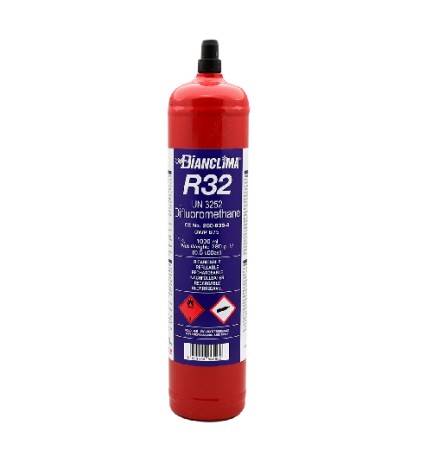 BOMBOLA RICARICABILE CONTENENTE GAS REFRIGERANTE R32 780 gr