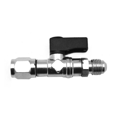 RUBINETTO A SFERA DIRITTO PER BOMBOLETTA R32 1/2 F x 1/4 M