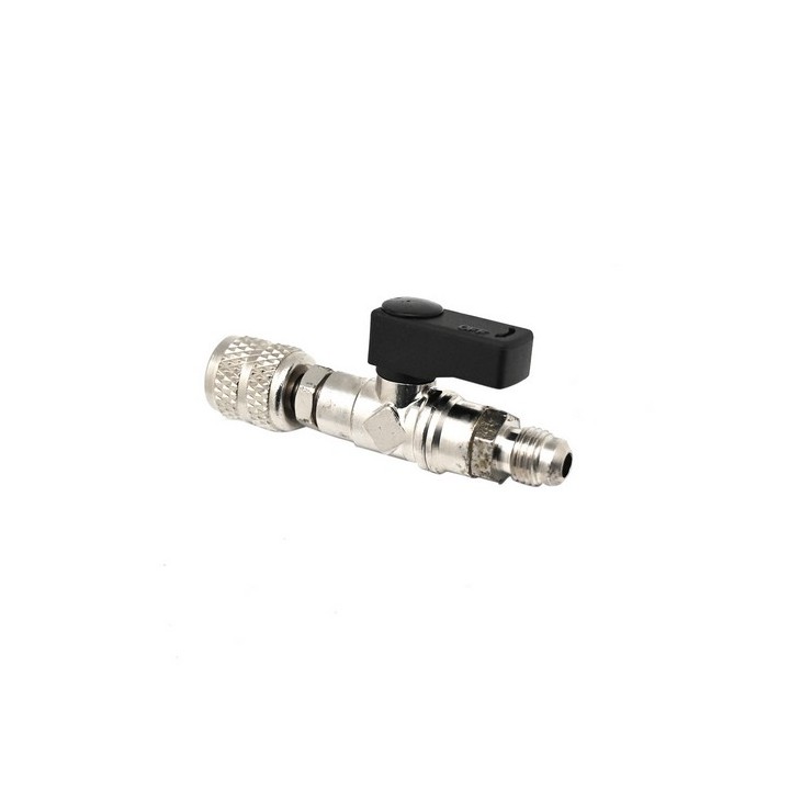 RUBINETTO PER BOMBOLETTA REFRIGERANTE CON DEPRESSORE F gir. 5/16" SAE - M 1/4"SAE