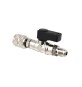 RUBINETTO PER BOMBOLETTA REFRIGERANTE CON DEPRESSORE F gir. 5/16" SAE - M 1/4"SAE