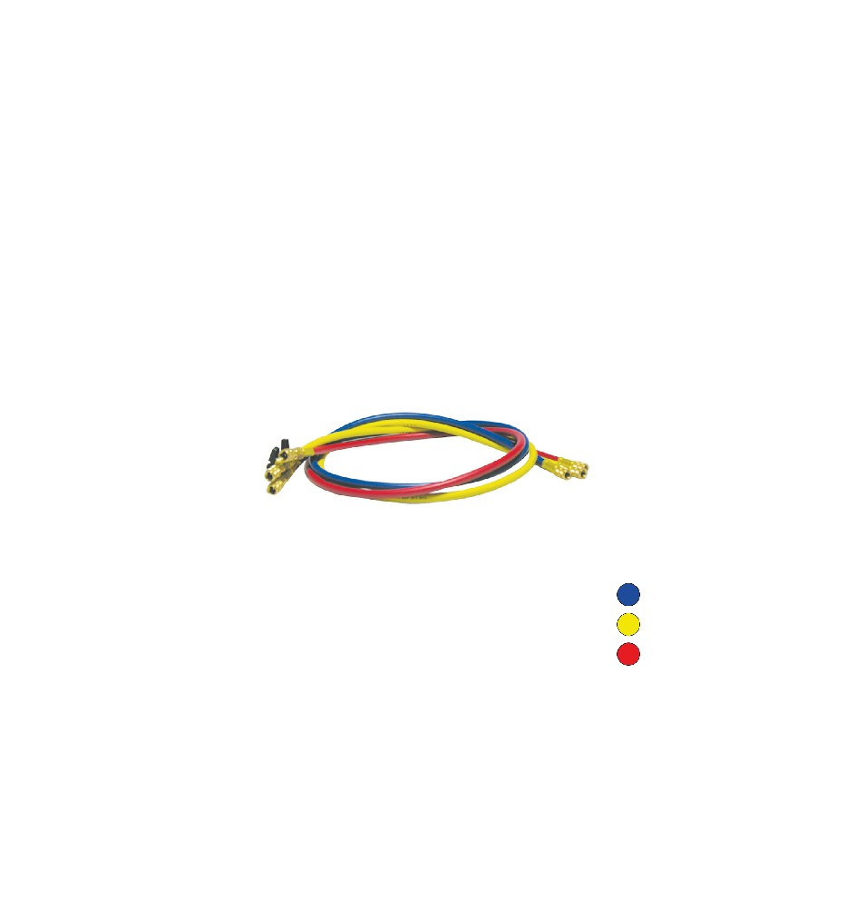 TUBO FLESSIBILE FRUSTA 1500 MM ATTACCHI IN LINEA CON VALVOLA A SFERA 5 Giallo