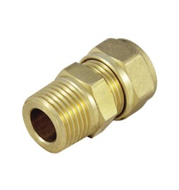 RACCORDO MASCHIO DIRITTO RAME COMPRESSIONE PER IMPIANTI SOLARI 3/4 x 22