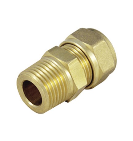 RACCORDO MASCHIO DIRITTO RAME COMPRESSIONE PER IMPIANTI SOLARI 3/4 x 22