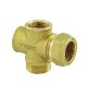 RACCORDO A CROCE PER TUBO RAME PER IMPIANTI SOLARI 3/4 x 22