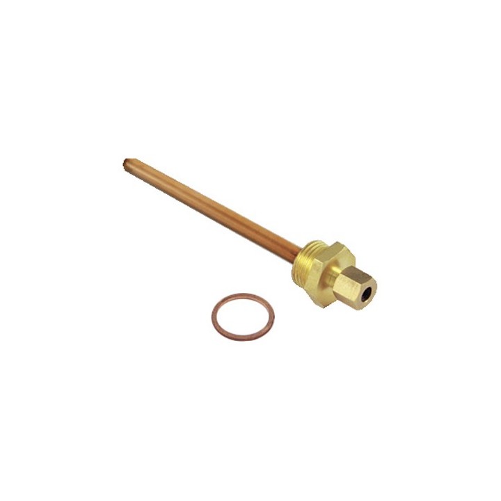 POZZETTO PER SONDA PER IMPIANTI SOLARI 1/2" x D. 6 - L. 123 mm