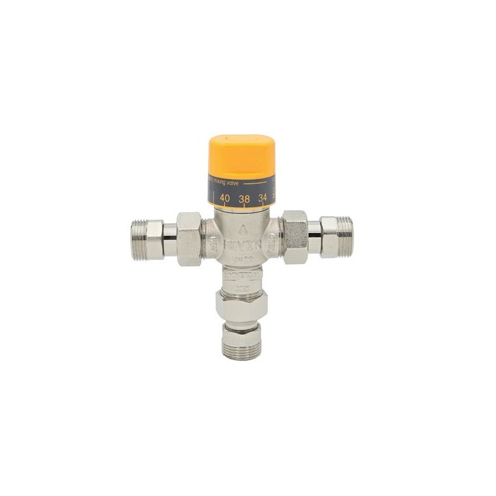 MISCELATORE TERMOSTATICO P/PANNELLI SOLARI CON VALVOLE DI NON RITORNO 3/4"