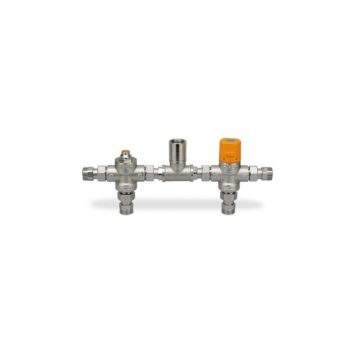 KIT TERMOSTATICO MINIECO SOLAR C/VALVOLA DEVIATRICE E MISCELATORE 3/4" 45°C