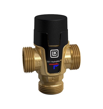 MISCELATORE TERMOSTATICO HYDRO MIX LK 551 FILETTATURA MASCHIO 3/4" 35°C-65°C