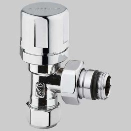 VALVOLA D'ARREDO A SQUADRA TERMOSTATICA CROMO - 3/8 x 24-15