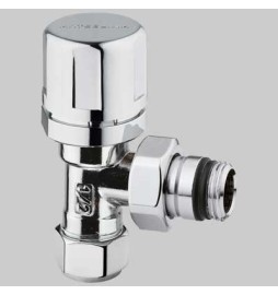 VALVOLA D'ARREDO A SQUADRA TERMOSTATICA CROMO - 3/8 x 24-15