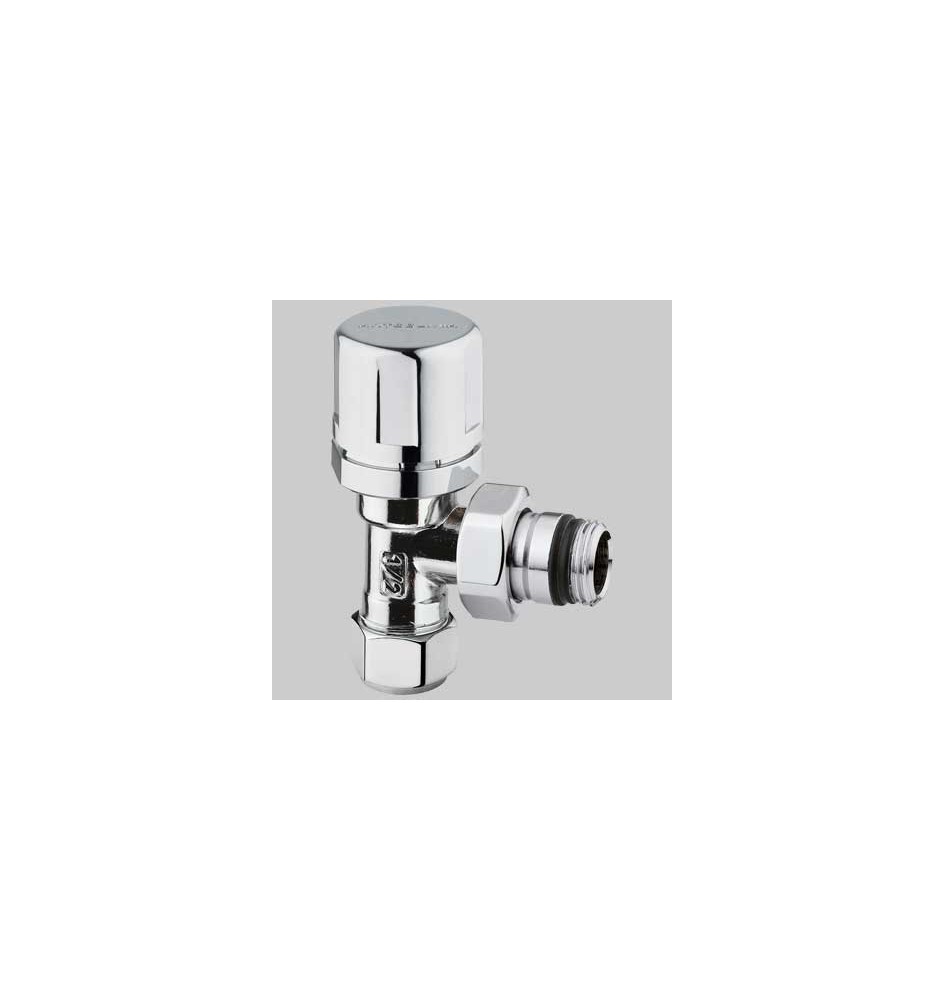 VALVOLA D'ARREDO A SQUADRA TERMOSTATICA CROMO - 3/8 x 24-15