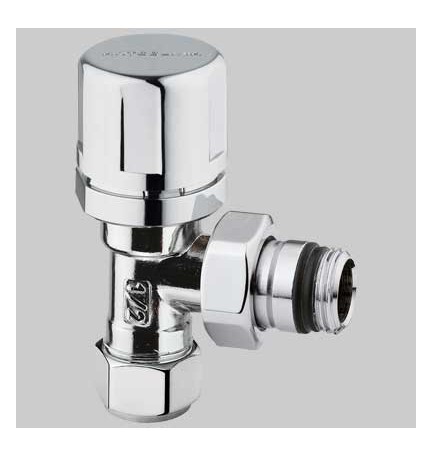 VALVOLA D'ARREDO A SQUADRA TERMOSTATICA CROMO - 3/8 x 24-15