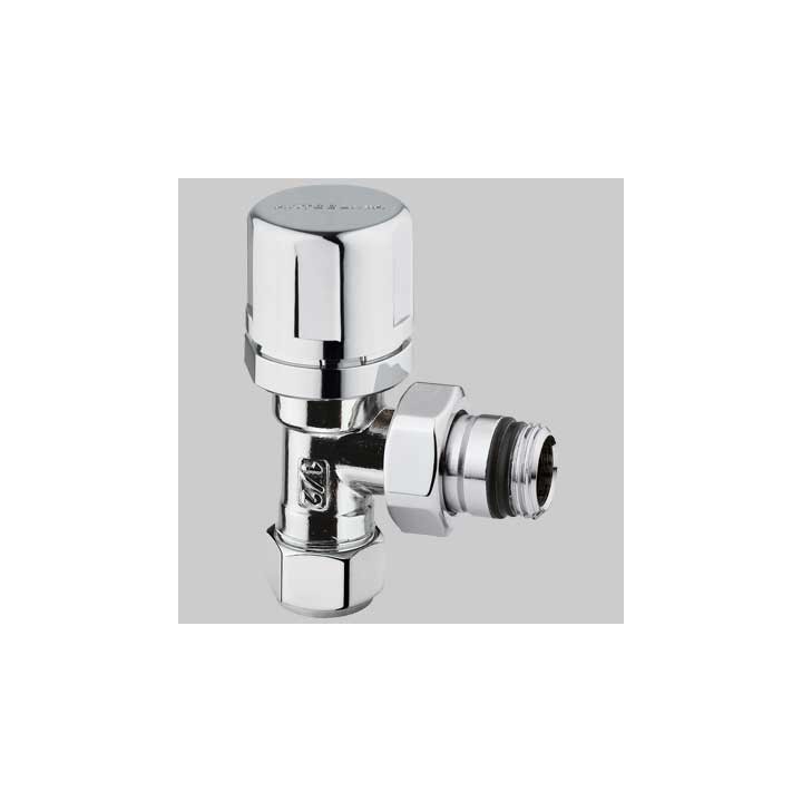 VALVOLA D'ARREDO A SQUADRA TERMOSTATICA CROMO - 3/8 x 24-15