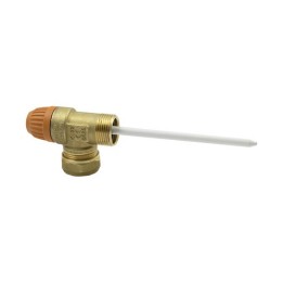 VALVOLA DI SICUREZZA M-TUBO RAME COMBINATA PER SISTEMI SOLARI 3/4" x 22