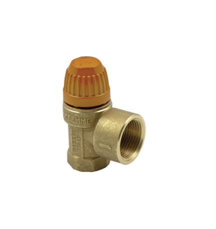 VALVOLA DI SICUREZZA PER SISTEMI SOLARI TERMICI 1/2" x 3/4" 6 bar