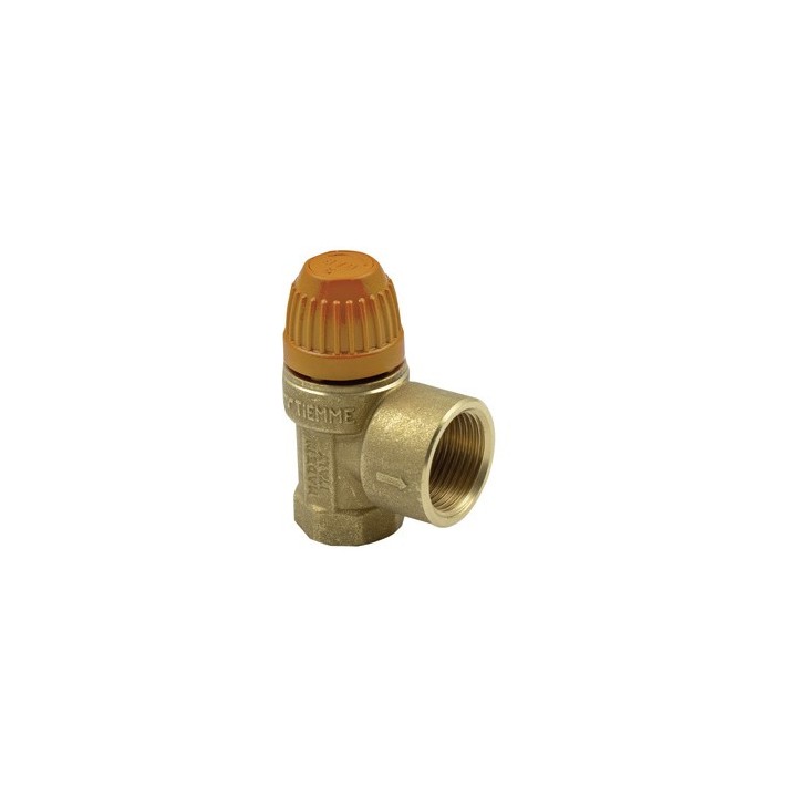 VALVOLA DI SICUREZZA PER SISTEMI SOLARI TERMICI 1/2" x 3/4" 6 bar