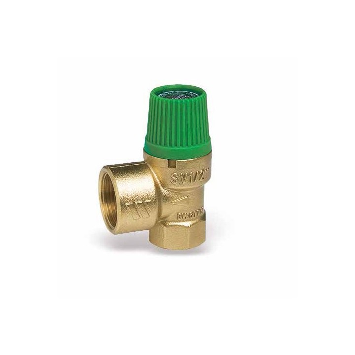 VALVOLA DI SICUREZZA PER IMPIANTI SOLARI SVE SOL 1/2 x 3/4 10 bar