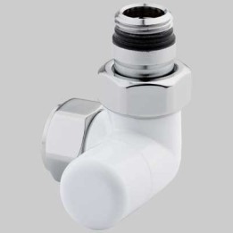 DETENTORE D'ARREDO AD ANGOLO DX BIANCO - 1/2 x 24-19